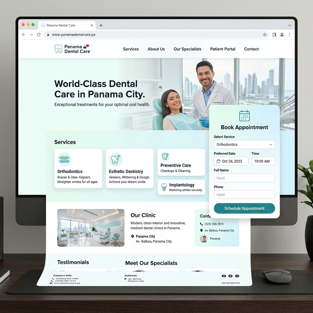 Clínica Dental Obarrio Mockup